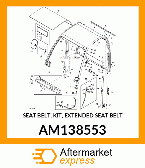 SEAT BELT, KIT, EXTENDED SEAT BELT AM138553
