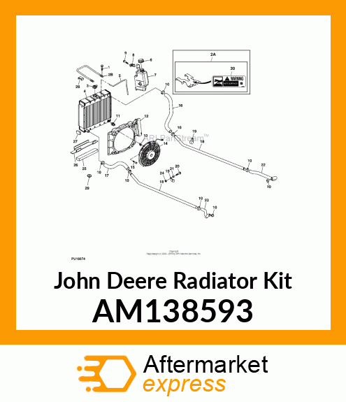 RADIATOR KIT, KIT, RADIATOR INSTALL AM138593