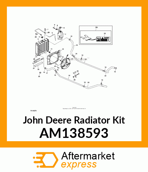 RADIATOR KIT, KIT, RADIATOR INSTALL AM138593