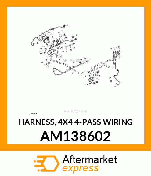 WIRING HARNESS, HARNESS, CHASSIS XU AM138602