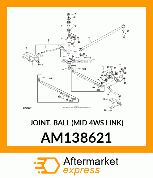 JOINT, BALL (MID 4WS LINK) AM138621