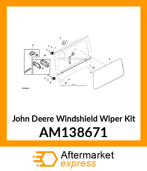 KIT, OPS GLASS WNDSHLD WIPER ASSY AM138671