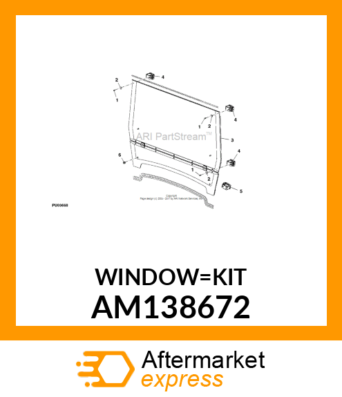 KIT, OPS GLASS WNDSHLD GLASS/SEAL AM138672