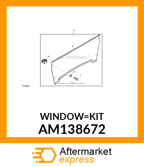 KIT, OPS GLASS WNDSHLD GLASS/SEAL AM138672