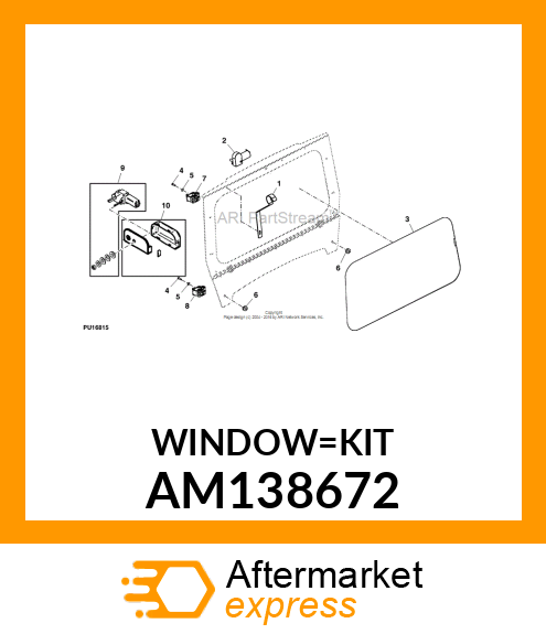 KIT, OPS GLASS WNDSHLD GLASS/SEAL AM138672