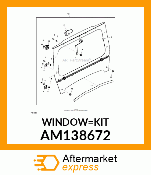 KIT, OPS GLASS WNDSHLD GLASS/SEAL AM138672