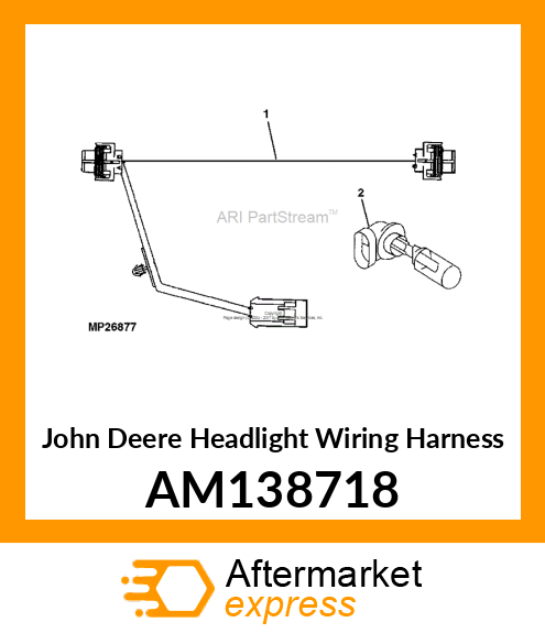 HARNESS, HEADLIGHT AM138718