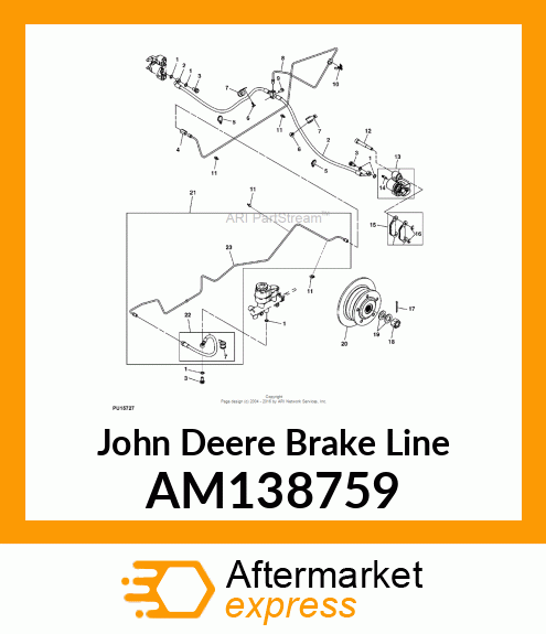 BRAKE LINE, TUBE ASSY, BRAKE AM138759