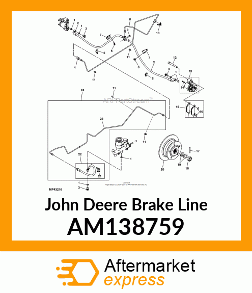 BRAKE LINE, TUBE ASSY, BRAKE AM138759