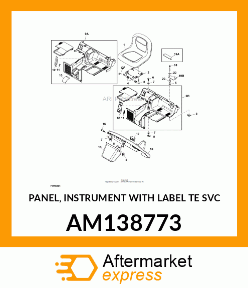 PANEL, INSTRUMENT WITH LABEL TE SVC AM138773