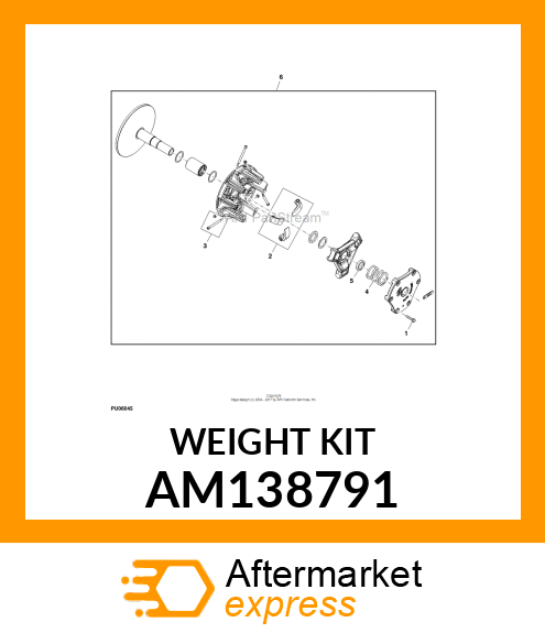 KIT, PRIMARY CLUTCH WEIGHT AM138791