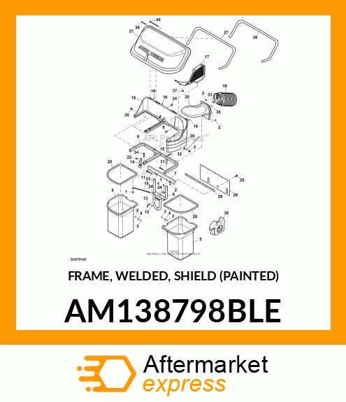 FRAME, WELDED, SHIELD (PAINTED) AM138798BLE