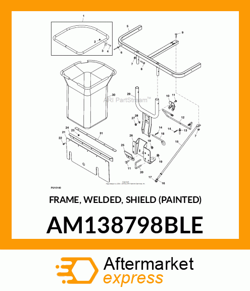 FRAME, WELDED, SHIELD (PAINTED) AM138798BLE