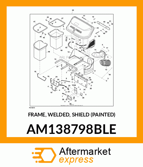 FRAME, WELDED, SHIELD (PAINTED) AM138798BLE