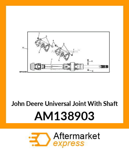 UNIVERSAL JOINT WITH SHAFT, SHAFT, AM138903