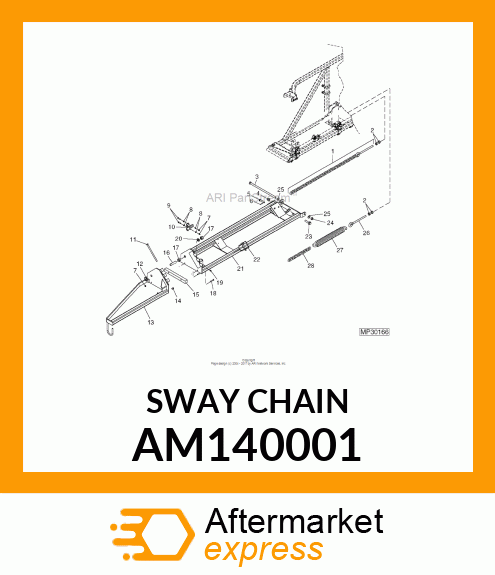 CHAIN, BOOM SUPPORT AM140001