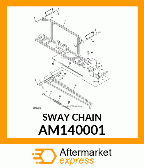 CHAIN, BOOM SUPPORT AM140001