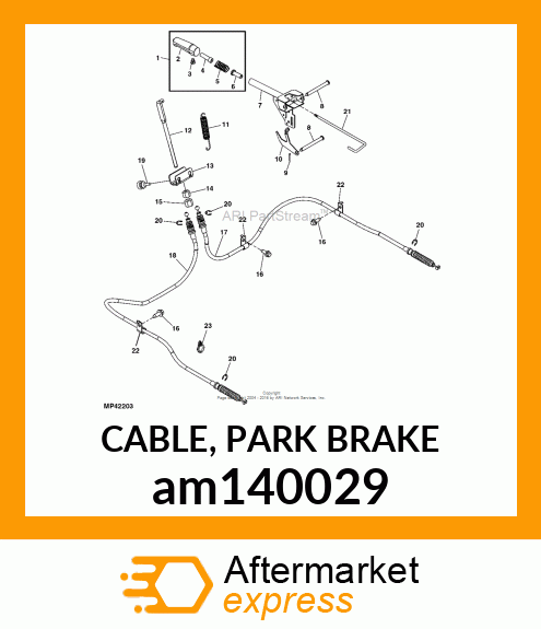 CABLE, PARK BRAKE am140029