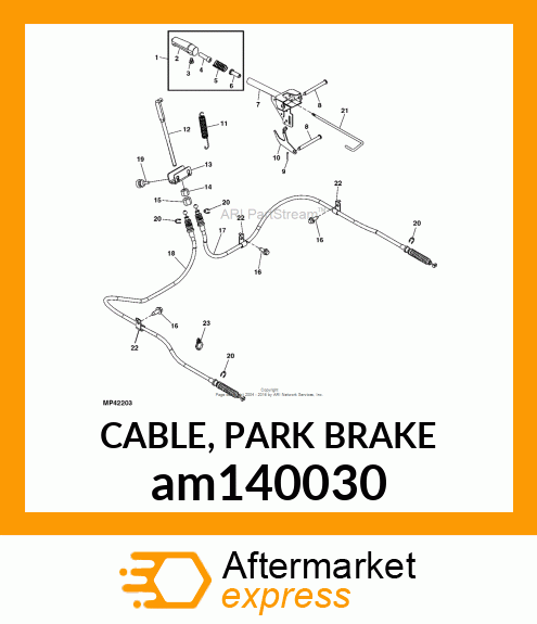 CABLE, PARK BRAKE am140030