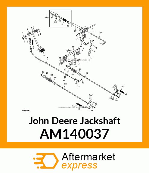 JACKSHAFT WELDED, BRAKE W/ PLATING AM140037