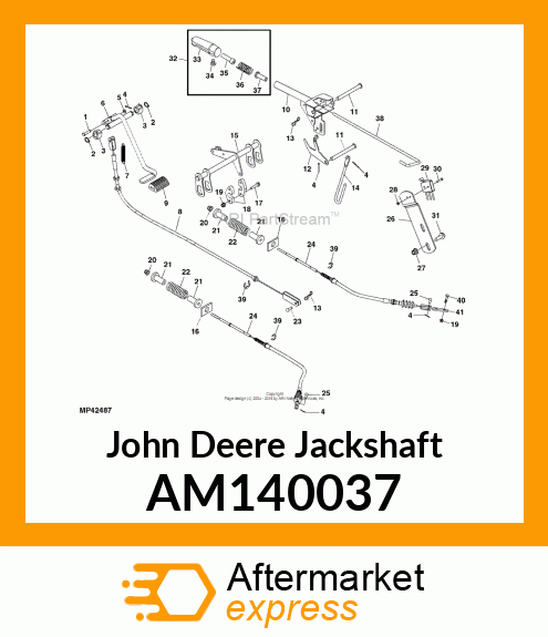 JACKSHAFT WELDED, BRAKE W/ PLATING AM140037