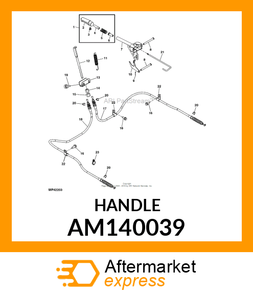 HANDLE WELDED, PARK BRAKE AM140039