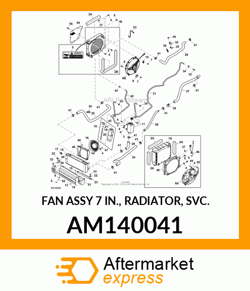 FAN ASSY 7 IN., RADIATOR, SVC. AM140041