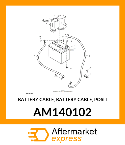 BATTERY CABLE, BATTERY CABLE, POSIT AM140102