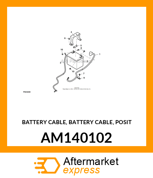 BATTERY CABLE, BATTERY CABLE, POSIT AM140102