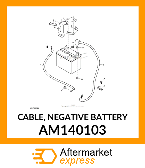 CABLE, NEGATIVE BATTERY AM140103