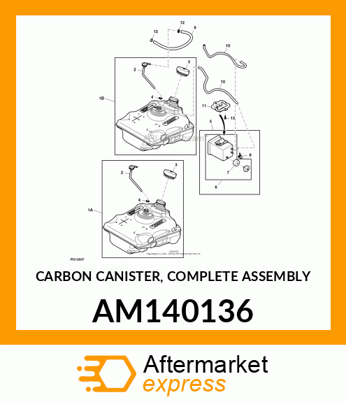 CARBON CANISTER, COMPLETE ASSEMBLY AM140136