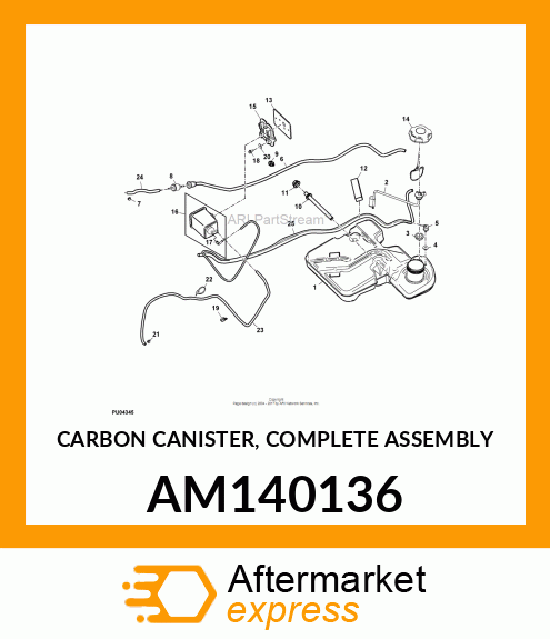 CARBON CANISTER, COMPLETE ASSEMBLY AM140136