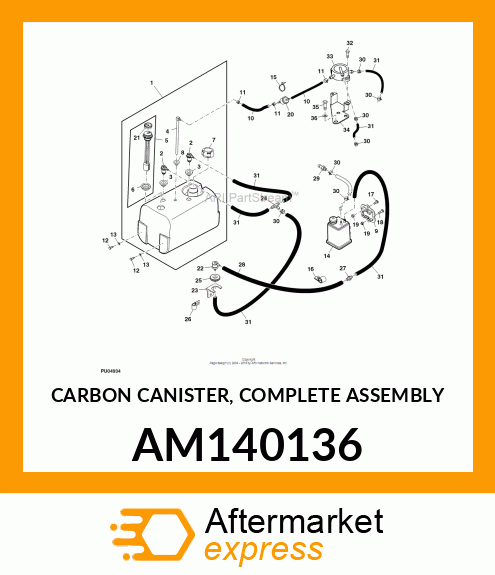 CARBON CANISTER, COMPLETE ASSEMBLY AM140136