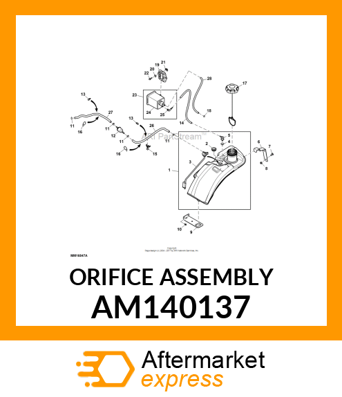 ORIFICE ASSEMBLY AM140137