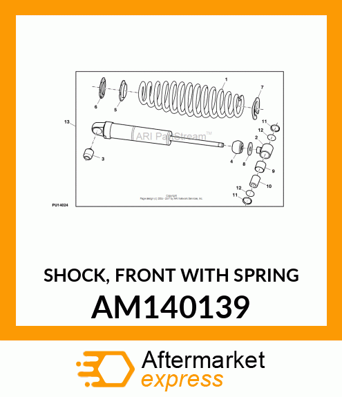 SHOCK, FRONT WITH SPRING AM140139