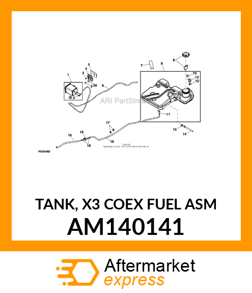 TANK, X3 COEX FUEL ASM AM140141
