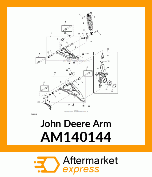 CTRL ARM, FR, UPPER, LH, ASSY AM140144