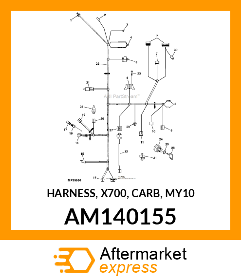 HARNESS, X700, CARB, MY10 AM140155