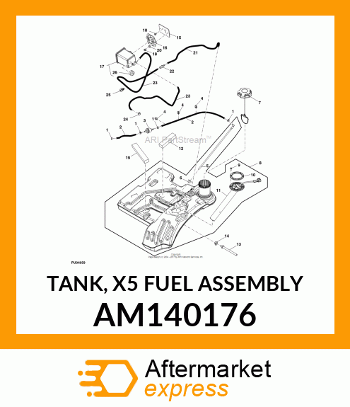 TANK, X5 FUEL ASSEMBLY AM140176