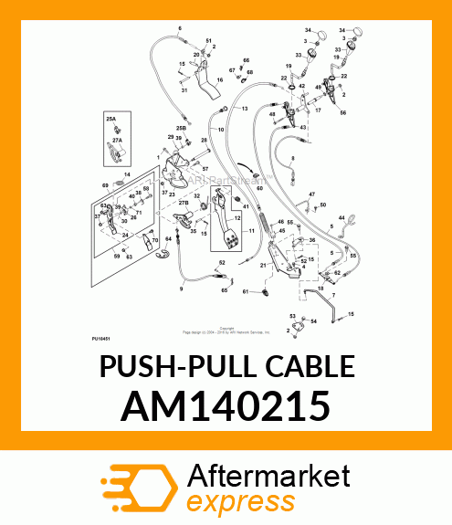 CABLE, MFWD, DIFFLOCK SHIFT AM140215