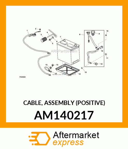 CABLE, ASSEMBLY (POSITIVE) AM140217