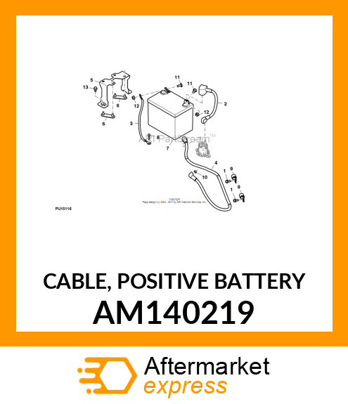 CABLE, POSITIVE BATTERY AM140219