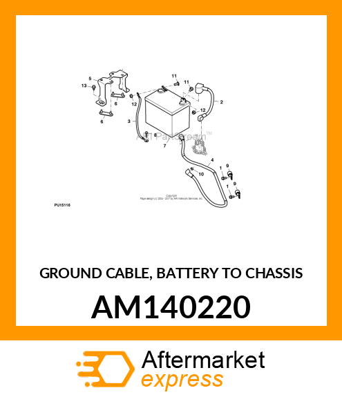 GROUND CABLE, BATTERY TO CHASSIS AM140220