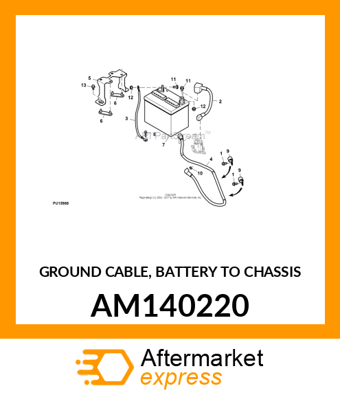 GROUND CABLE, BATTERY TO CHASSIS AM140220