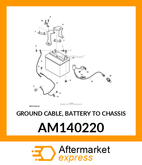 GROUND CABLE, BATTERY TO CHASSIS AM140220