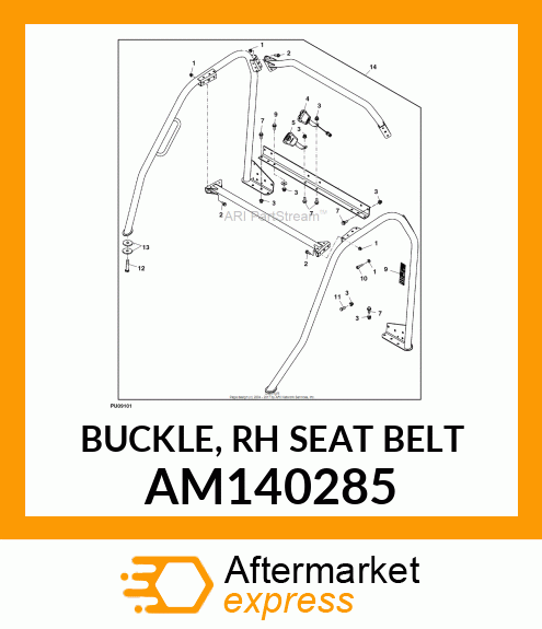 BUCKLE, RH SEAT BELT AM140285