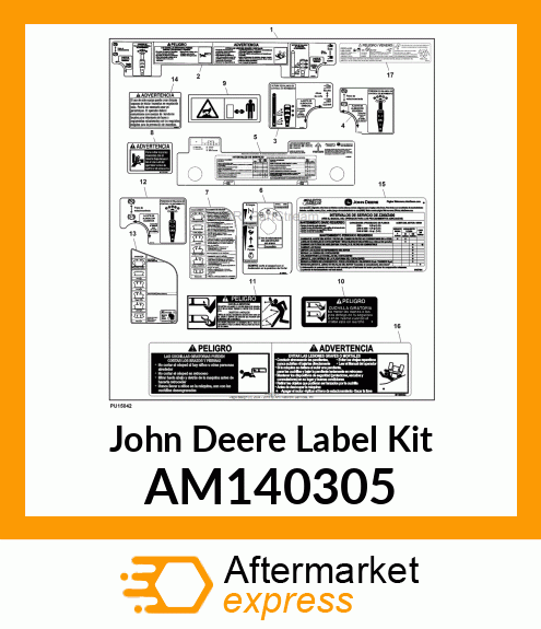 KIT, LABEL SPANISH EZTRAK AM140305