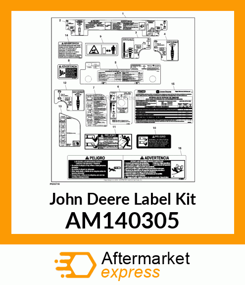 KIT, LABEL SPANISH EZTRAK AM140305