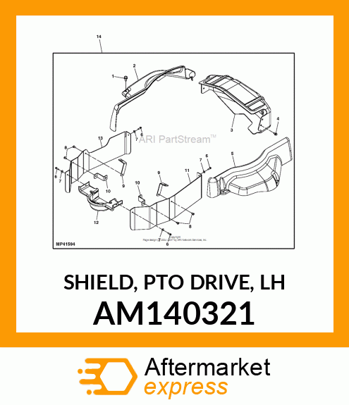 SHIELD, PTO DRIVE, LH AM140321