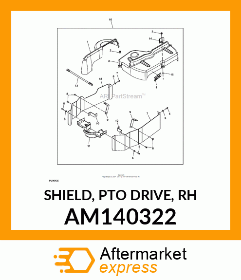 SHIELD, PTO DRIVE, RH AM140322